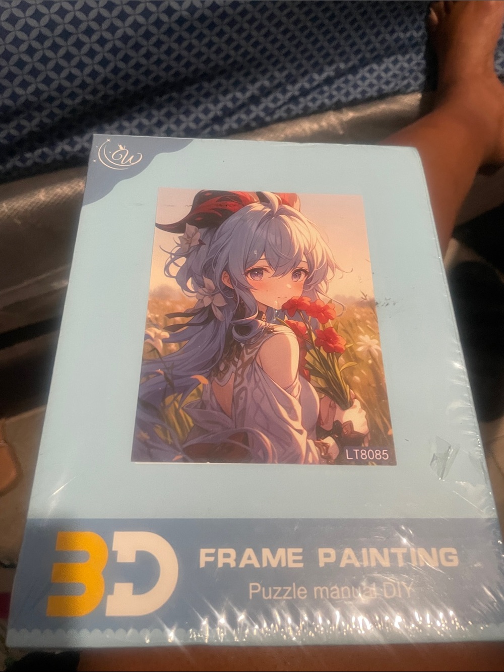 3D Frame Painting Puzzle with Blue Cover and Anime Art - Picture 1 of 2